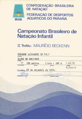 Edu campeão bras 100m livre 79