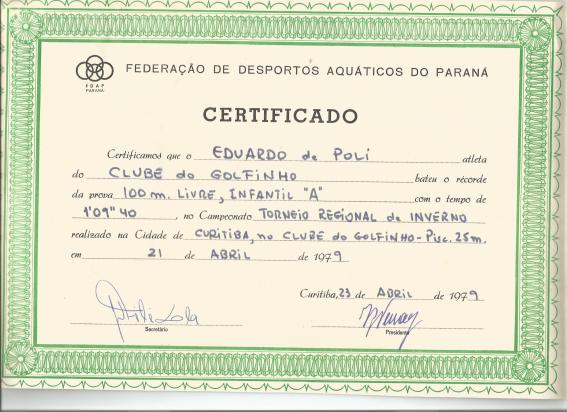 Edu recorde 100m livre reg sul 79