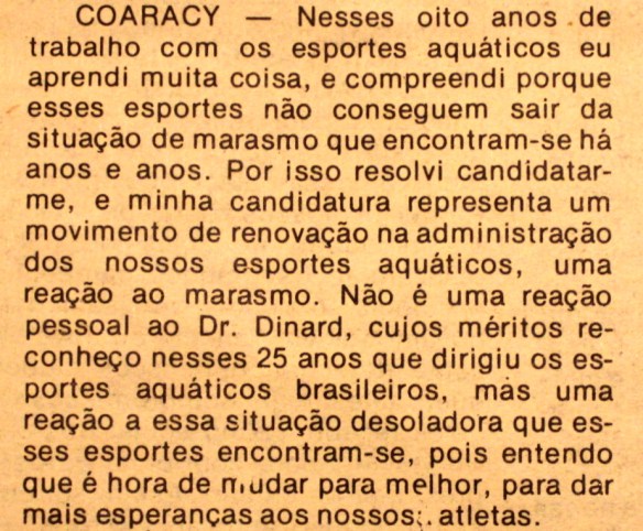 Belas palavras do nobre candidato em 1984.