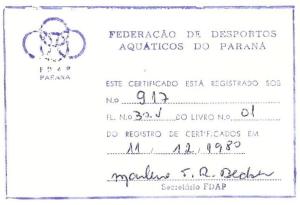 ORGANIZAÇÃO E SERIEDADE                               A FDAP fazia trabalho criterioso. Havia diploma para finalistas em estaduais. Esse carimbo está no verso de um dos meus diplomas.
