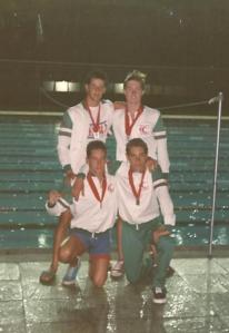 No fim de 87 subimos ao pódio nos 3 revezamentos no Julio Delamare. Nos revezamentos livre com Ismail Sabedotti, Luciano Cabrine e Cezar Antunes.