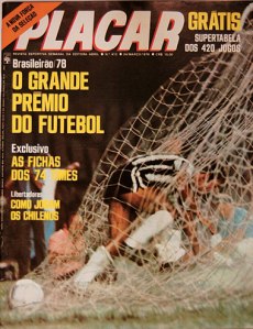 Revista Placar de 1978 com a tabela do brasileirão