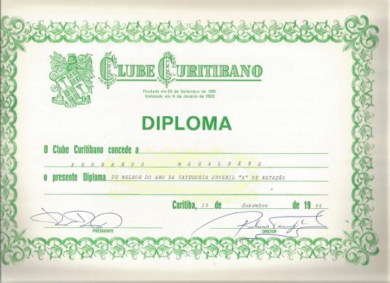 O brasileiro fui ruim, mas o ano foi de grande evolução. E tive reconhecimento no Clube Curitibano.