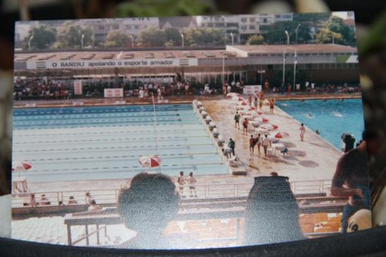 Fim do aquecimento. Tudo pronto para iniciar a competição. Acervo família Mäder.