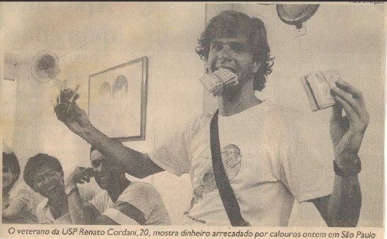 Aos 20 anos, poucos dias  depois da tragédia do Ibirapuera, pegando firme na profissão.