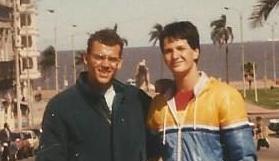 O Fênix Curitibano e eu, dois meses depois em Montevideo, no Uruguai.