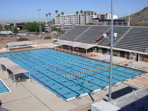 O bonito parque aquático da ASU. Hoje quem treina lá é o PEBA Phelps