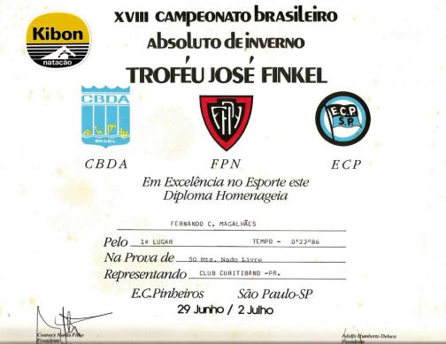 Diploma 50m livre